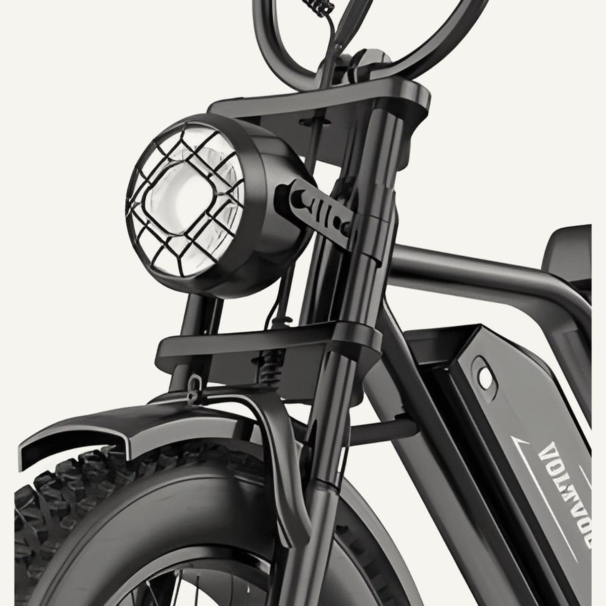 LED headlight and suspension fork of the Volt